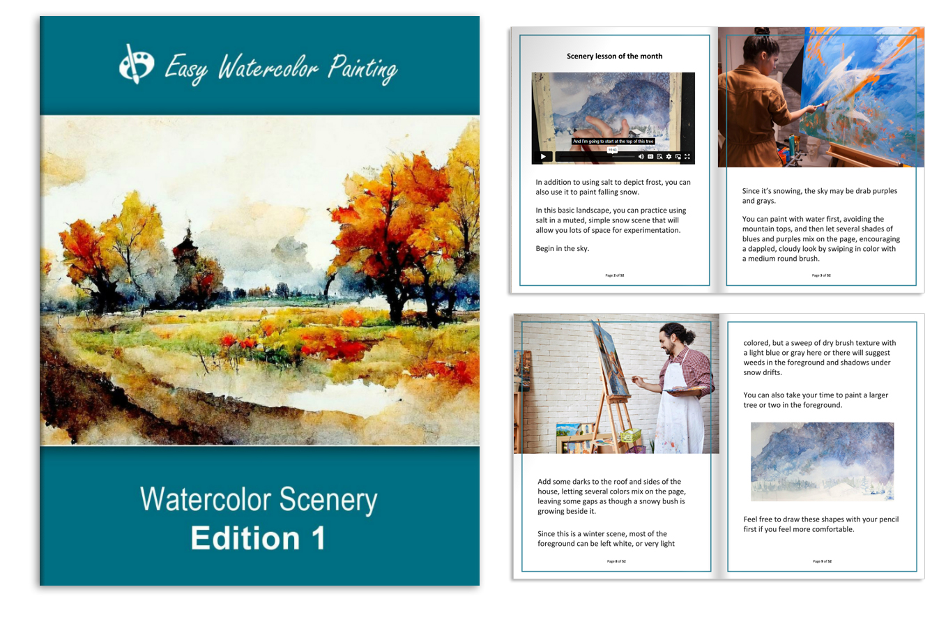 Watercolor Scenery Magazine